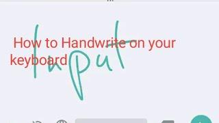 How to use google Handwriting input ?