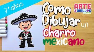 Como dibujar un CHARRO MEXICANO  Arte y Dibujos para Niños