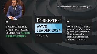 BCG has been named a Leader  by Forresterresearch firm that evaluates the best vendors in the market