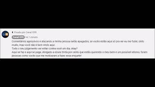 Canal JOJO 99G99 confirmando o exposed Video no Google Drive