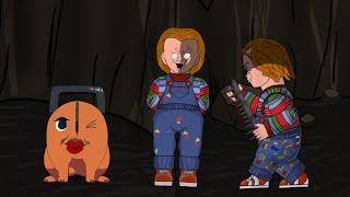 Chucky vs Pochita  Chuckys deadly trap for Pochita Kr Animation