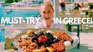 WHERE TO EAT THE BEST GREEK DISHES I HUGE Seafood Platter in Paros Greece I GREEK FOOD