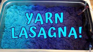 Dyepot Weekly #440 - Yarn Lasagna? Layering Yarn and Dye To Dye Multiple 6+ Skeins in One Pan