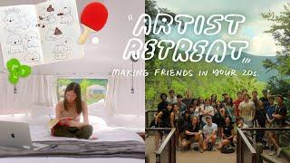 A Week At An Artist Retreat ‍️ making friends in your 20s connecting with others camp vibes