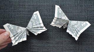 My MONEY BUTTERFLY  Cute Dollar Origami  Animals and Birds  Tutorial DIY by NProkuda