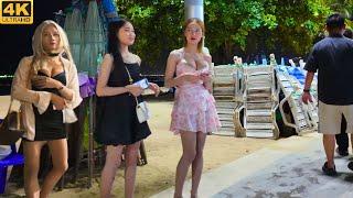 4K How is Thailand Now? Pattaya Beach Road Freelancers