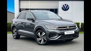 Approved Used Volkswagen T-Roc R-Line 1.5 150 in Indium Grey Black Roof - DA23OMZ - Crewe Volkswagen