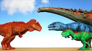NEW Carcharodontosaurus VS ARK Dinosaurs  Carcha VS Giga