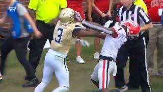 Georgia vs Georgia Tech Fight George Pickens EJECTED For Throwing Punches