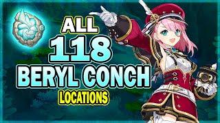 All 118 Beryl Conch Locations - Efficient Farming Route  Genshin Impact