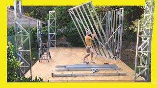  How to FRAME Walls   Steel Framing  TINY HOUSE 7 X 480  Drywall