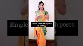 Saree poses for photoshoot at home - some easy and stylish saree poses photoshoot at home  #shorts