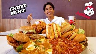 ENTIRE JOLLIBEE SINGAPORE FULL MENU CHALLENGE  Massive Mukbang with NEW Jolliburger