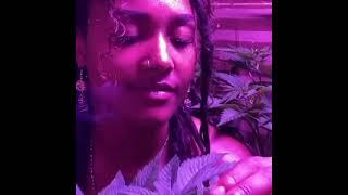 Black woman smoking weed