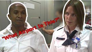 ILLEGAL Drug Smuggler DOESNT KNOW What Airport Hes In  Customs UK Full Episode