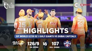 ILT20 S2  English - HIGHLIGHTS  David Warner & James Vince  DC vs GG - T20  6th Feb