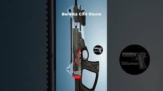 3D Animation How a Beretta CX4 Rifle works