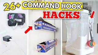 26+ GENIUS COMMAND HOOK HACKS  Uses for organization home decor tech & more