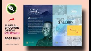 Funeral Brochure Design Layout PG 11&12  CorelDraw Tutorial 2023