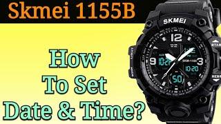 Skmei 1155 Analog - Digital Watch Time Date & Day Setting  How To Set Skmei 1155B