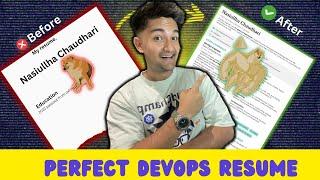 My DevOps Resume  How to Build DevOps Resume in 2024