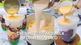 Custard Milk Recipe for Halo Halo and Other Con Yelo Summer Drinks