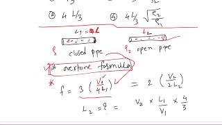 A closed organ pipe of length L and an open organ pipe contain gass of densities ρ1 and ρ2 respecti