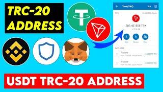 how to get TRC-20 wallet address in binance & trust wallet  usdt trc-20 address