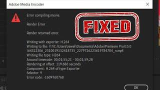 4 Way Premiere Pro 2021 - Error Compiling Movie problem Fix working 100%