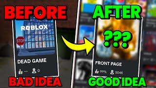 How to Come Up with FRONT PAGE Roblox Game Ideas MAKE ROBUX