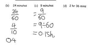 time converting from hours and minutes to decimal time