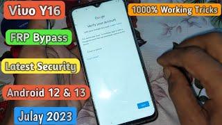 Vivo Y16 FRP Bypass Latest Security Android 12 & 13 Julay 2023  Vivo Y16 Google Account Lock Remove