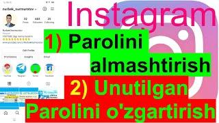 Instagram login holatidagi unutilgan parolini almashtirish