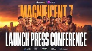 The Magnificent 7 in London Press Conference  Denzel Bentley Sam Noakes David Adeleye