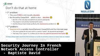 Nullcon Berlin 2023  Security Journey In French Network Access Controller by Baptiste David
