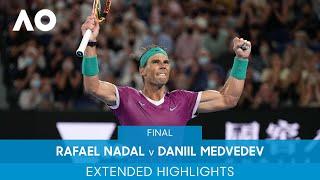 Rafael Nadal v Daniil Medvedev Extended Highlights Final  Australian Open 2022