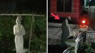 POCONG GENTAYANGAN TEREKAM CCTV  7 PENAMPAKAN HANTU TERJELAS DAN SERAM YANG BIKIN MERINDING