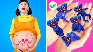 SQUID GAME DOLL IS PREGNANT Huggy Wuggy is Alive?  Funny Situations & Hacks by Gotcha Viral