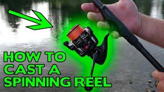 HOW TO Cast A SPINNING Reel. EASY Fishing Tips