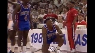 Pistons-Bulls 1989 All Cheap Shots Altercations and Techs