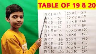 Learn Table of 19 and 20  Table of 19  Table of 20  Maths Tables  Pahada #rsgauri