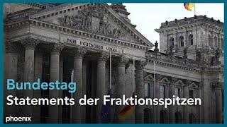 Fraktionen im Bundestag Partei- und Fraktionsspitzen zu aktuellen politischen Themen