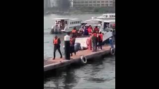 See Nigerias Super Eagles players in a boat on their way to Benin