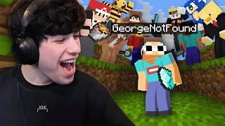 $100000 If George SURVIVES vs PRO PLAYERS in Minecraft