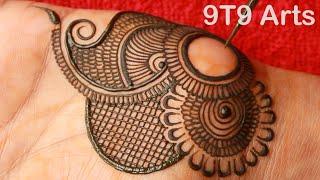 Very beautiful stylish front hand mehndi design  easy mehndi design  mehndi ka design  mehndi.