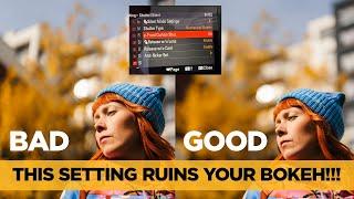 This setting is changing your bokeh e-Front Curtain Shutter on Sony A7IV