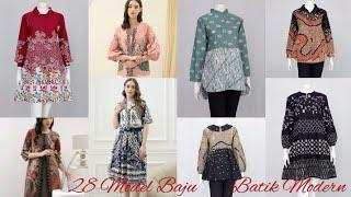 28 MODEL BAJU BATIK TUNIK BATIK dan ATASAN BATIK Batik Modern