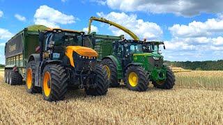 GPS Ernte - 2x John Deere 9900i  Lets Drive JCB Fastrac 8330+ Krone Tx 560 Besuch von JP Agrar 