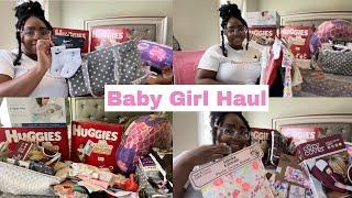 Affordable Baby Girl Haul  TJ Maxx  Burlington  Walmart  BUYBUYBABY #pregnancyjourney #babyhaul