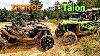 Honda Talon & CFMOTO ZFORCE Sport Playing King of the Hill  Mudslangers Offroad Trails